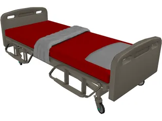 Bed Hospital 3D Model preview
