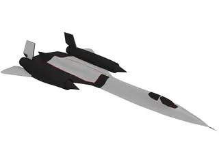 Lockheed SR-71 Blackbird 3D Model preview