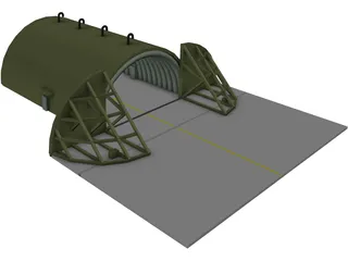 Tabvee Aircraft Shelter 3D Model preview
