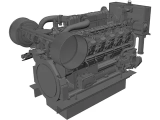Engine Diesel 3D Model preview