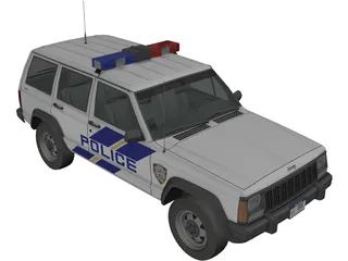 Jeep Cherokee Police 3D Model preview