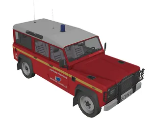 Land Rover Defender 110 Fire 3D Model preview