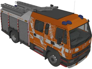 DAF Leyland 55 Fire 3D Model preview