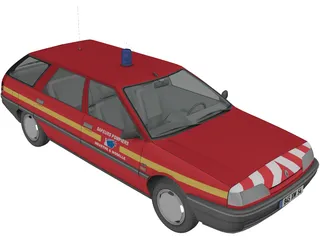 Renault 21 Nevada Fire 3D Model preview