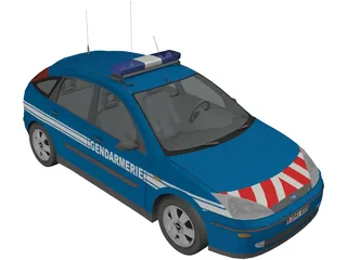 Ford Focus Gendarmerie 3D Model preview