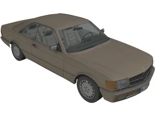 Mercedes-Benz 500 SEC (1984) 3D Model preview