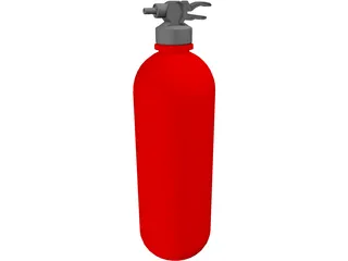 Gun Cap on Bottle 3D Model preview