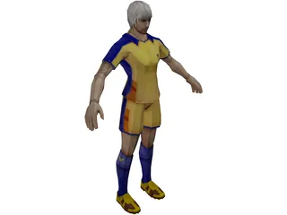 Soccer Player 3D Model preview