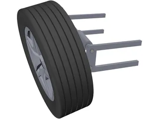 Sliding Pillar Suspension 3D Model preview