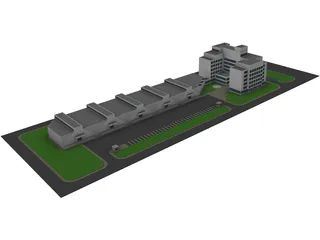 Logistic Company Complex 3D Model preview