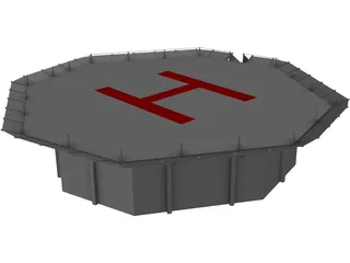 Heli Pad 3D Model preview