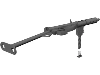 Sten Gun MK 2 3D Model preview