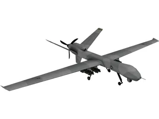 General Atomics MQ-9 Reaper UAV Drone 3D Model preview