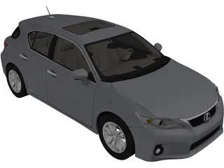 Lexus CT200h (2012) 3D Model preview