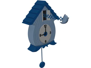 Plastic Cuckoo Clock 3D Model preview