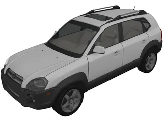 Hyundai Tucson V6 (2005) 3D Model preview