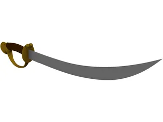 Pirate Sword 3D Model preview