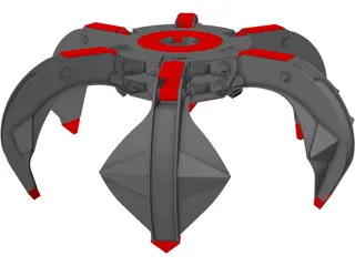 Hydraulic Polyp Grab 3D Model preview