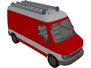 Firetruck Small 3D Model preview