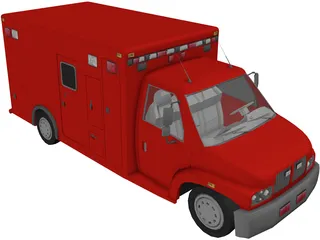 Firetruck Small 3D Model preview