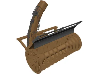 Snow Blower 3D Model preview