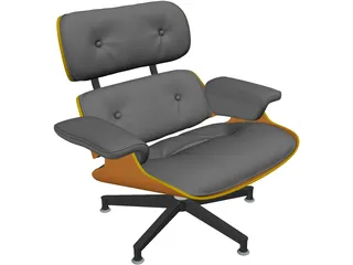 Eames Lounge Chair 3D Model preview