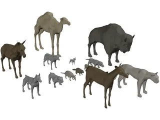 Animals Collection 3D Model preview