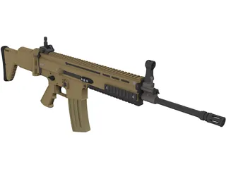 FN SCAR Mark16 N091210 Gun 3D Model preview