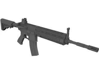 HK 416 3D Model preview