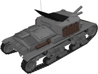 Semovente 75mm 3D Model preview