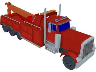 Peterbilt Tri-Axle Wrecker 3D Model preview