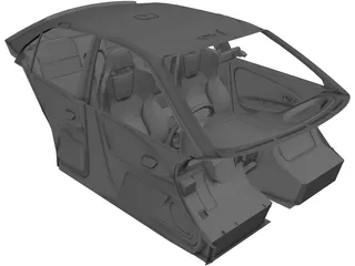 Interior Mitsubishi Evolution VI (1997) 3D Model preview