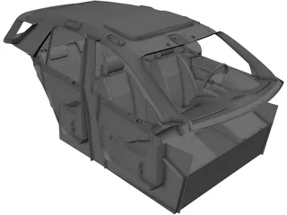 Interior Mercedes-Benz ML63 (2010) 3D Model preview