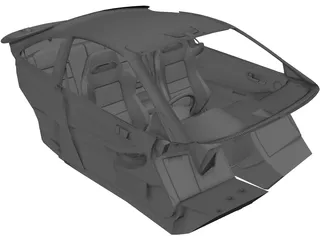 Interior Honda Integra R (2000) 3D Model preview