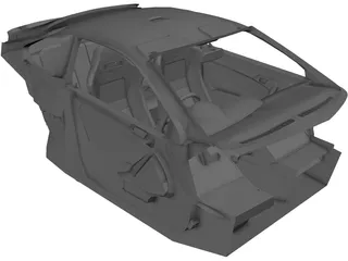 Interior Honda Integra R (2002) 3D Model preview