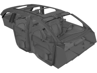 Interior Audi Q7 (2009) 3D Model preview