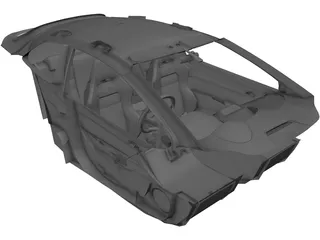 Interior Honda Civic Type-R (2007) 3D Model preview