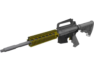 AR-15 Rifle 3D Model preview