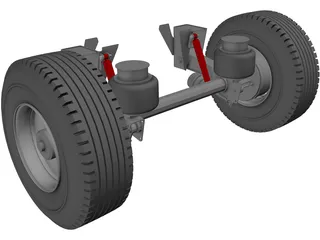 Hendrickson Suspension 3D Model preview