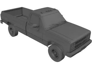 Chevrolet K20 Pickup (1987) 3D Model preview