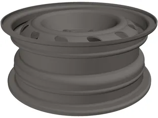 Wheel Iron Steel 3D Model preview