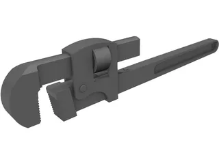 Pipe Wrench 3D Model preview