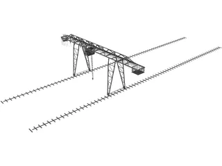 Metal Crane 3D Model preview
