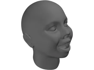 Baby Head 3D Model preview