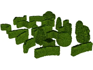 Hedge Plant Collection 3D Model preview