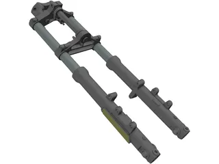 Front Fork Bike 3D Model preview
