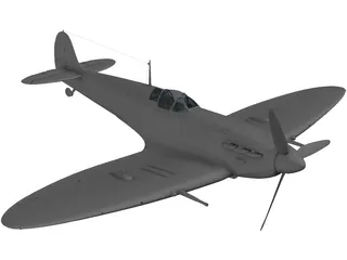 Supermarine Spitfire 3D Model preview