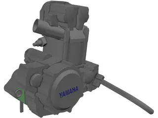 Yamaha wr450 Engine 3D Model preview