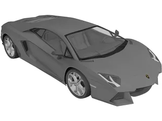 Lamborghini Aventador LP700-4 (2012) 3D Model preview