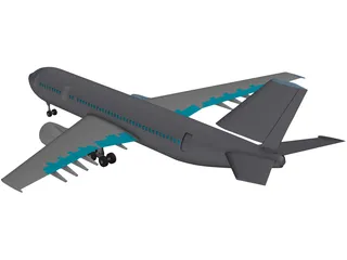 Airbus A300 3D Model preview